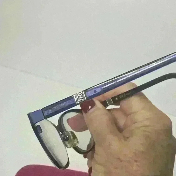 Lilly Pulitzer Eyeglasses BR Ryder Frames 52 [] 16 135 Flex Hinges Cooper & Blue - Picture 7 of 9